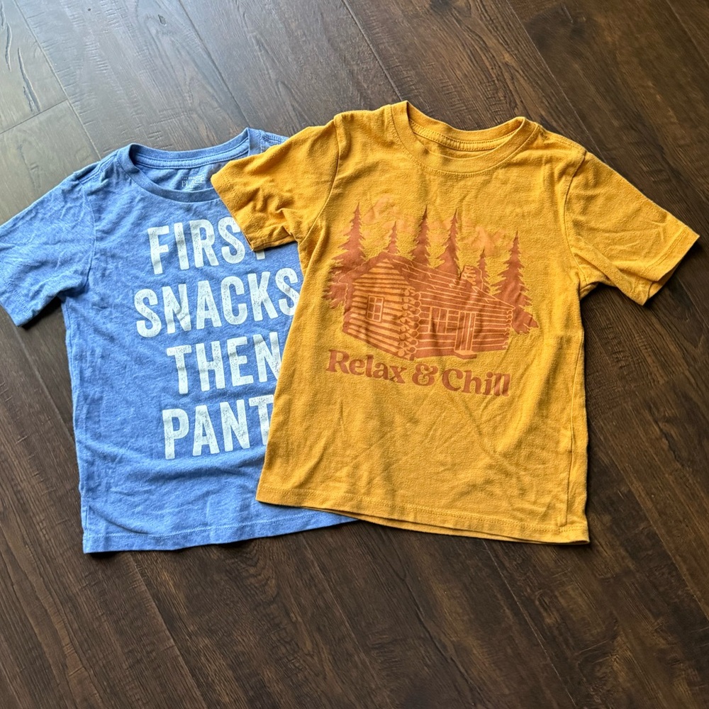 2 Kids, Size 4/5 T-Shirts, blue and orange, Children’s Place & Wondernation